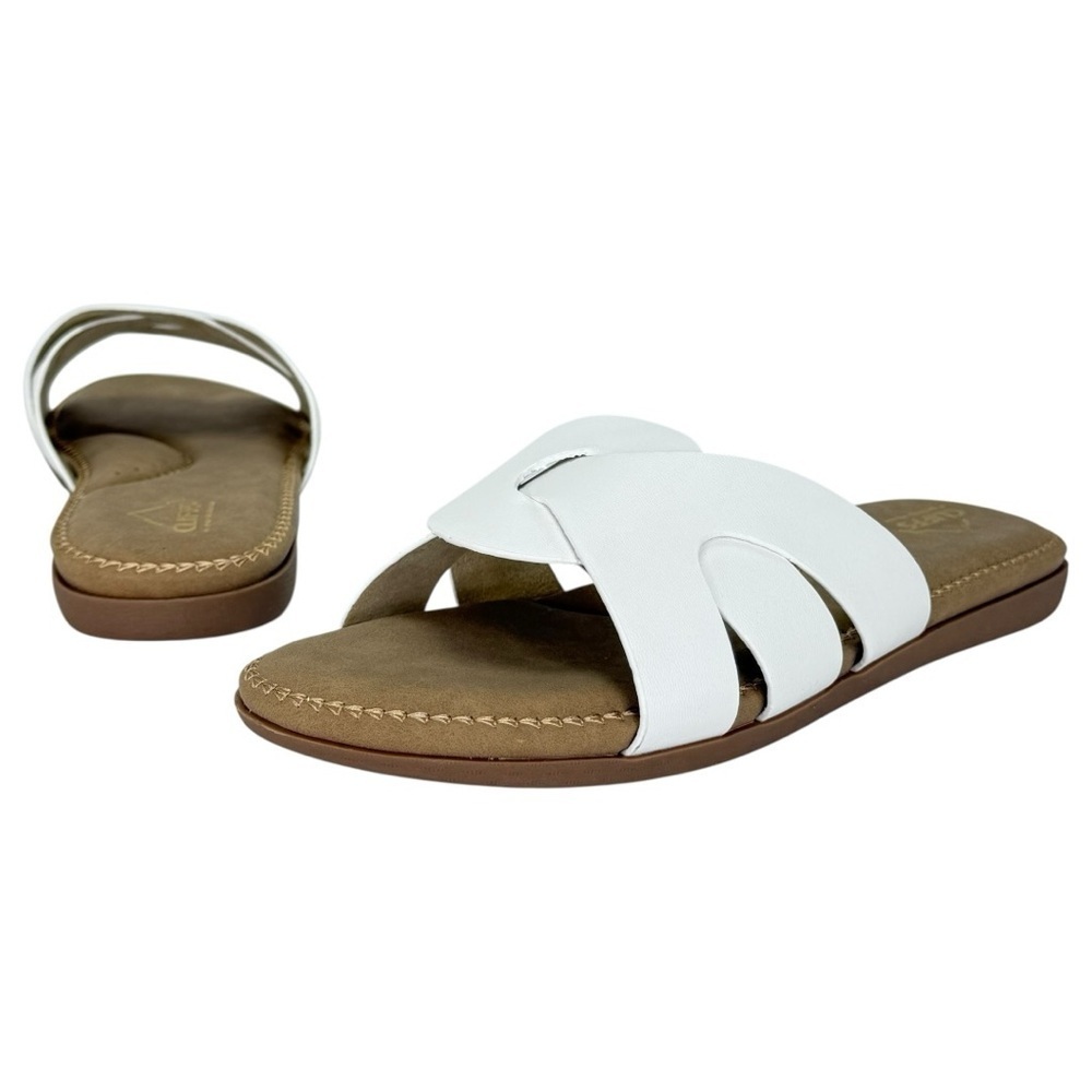 Cliffs by White Mountain Fortunate White Womens Slide Sandals Size 11M - Picture 8 of 12